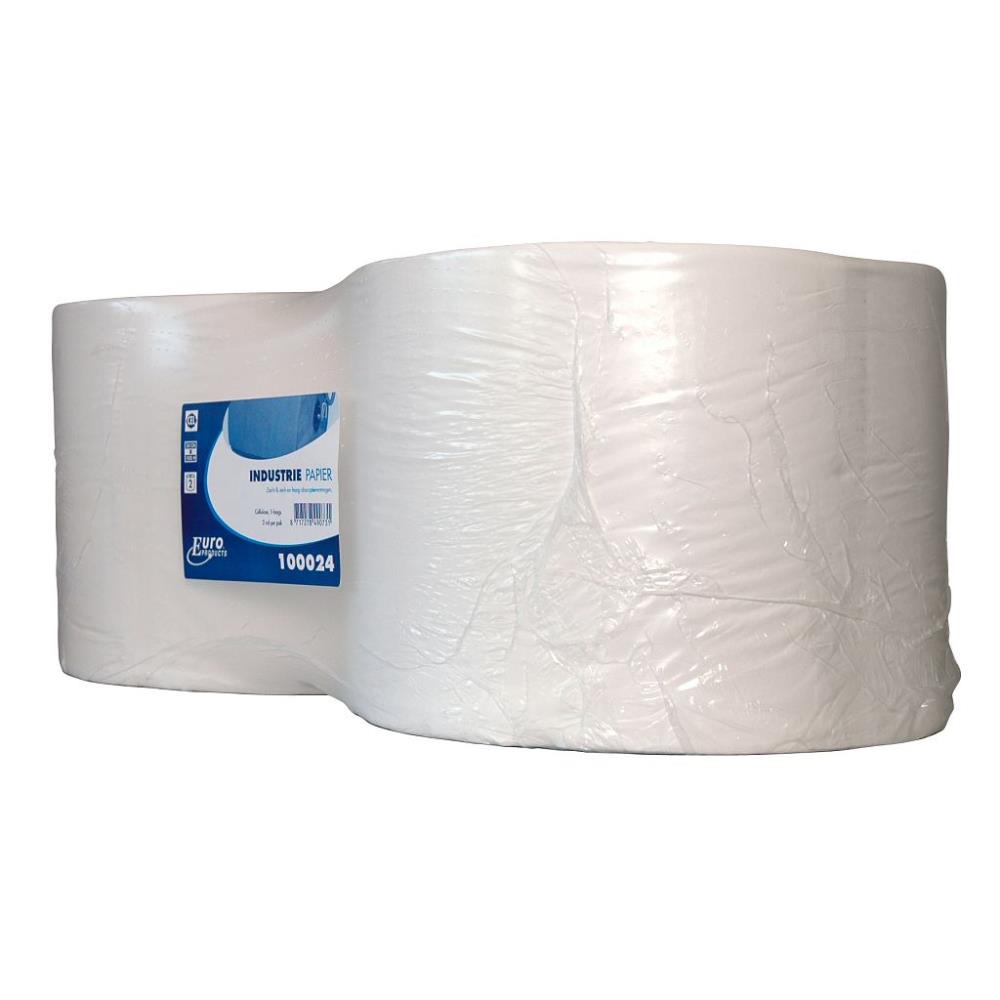 Euro Cellulose industrierol wit 1-lgs 2 rol á 1000m.
