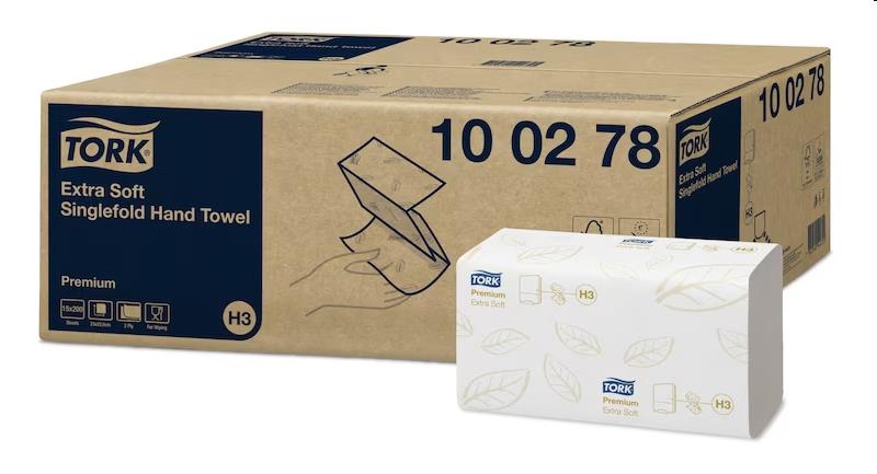 Tork Extra Zachte Singlefold Handdoek Premium (H3)