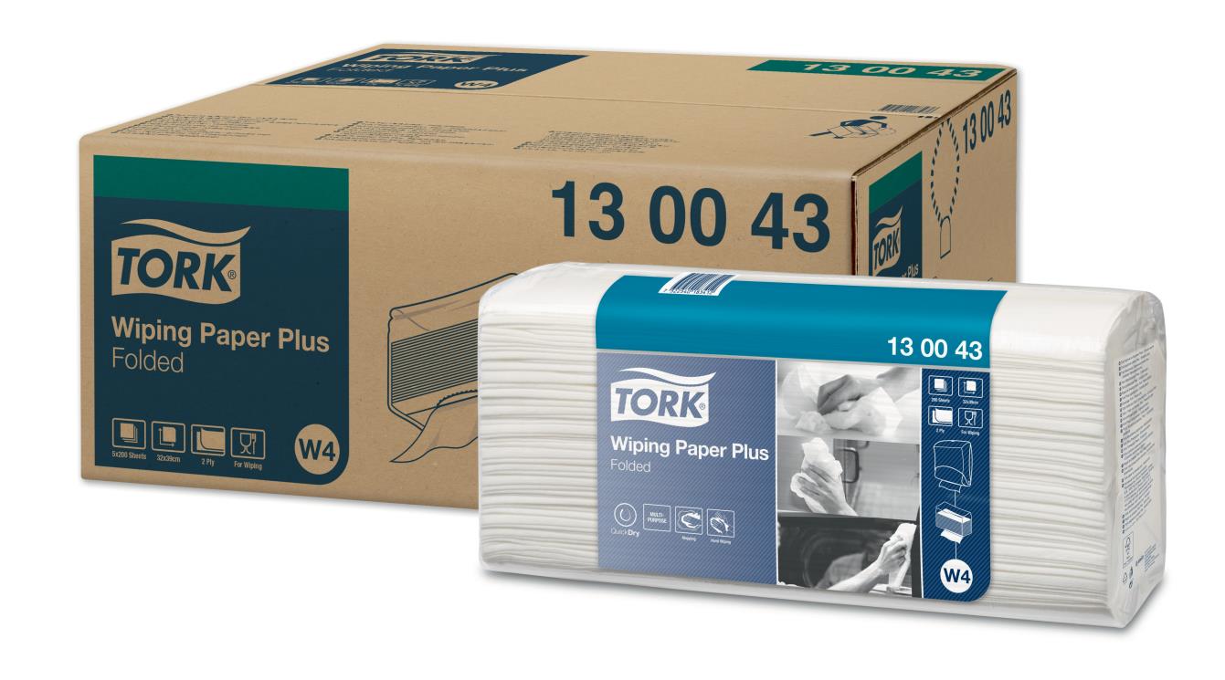 Tork Wiping Plus Gevouwen Poetspapier 5x200 (W4)