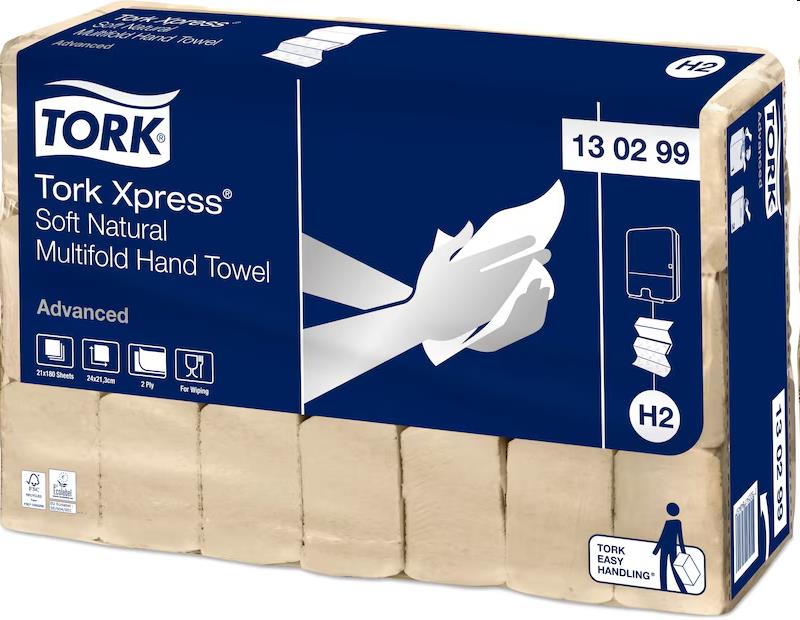 Tork Xpress® Zachte Naturel Multifold Handdoek H2 Advanced