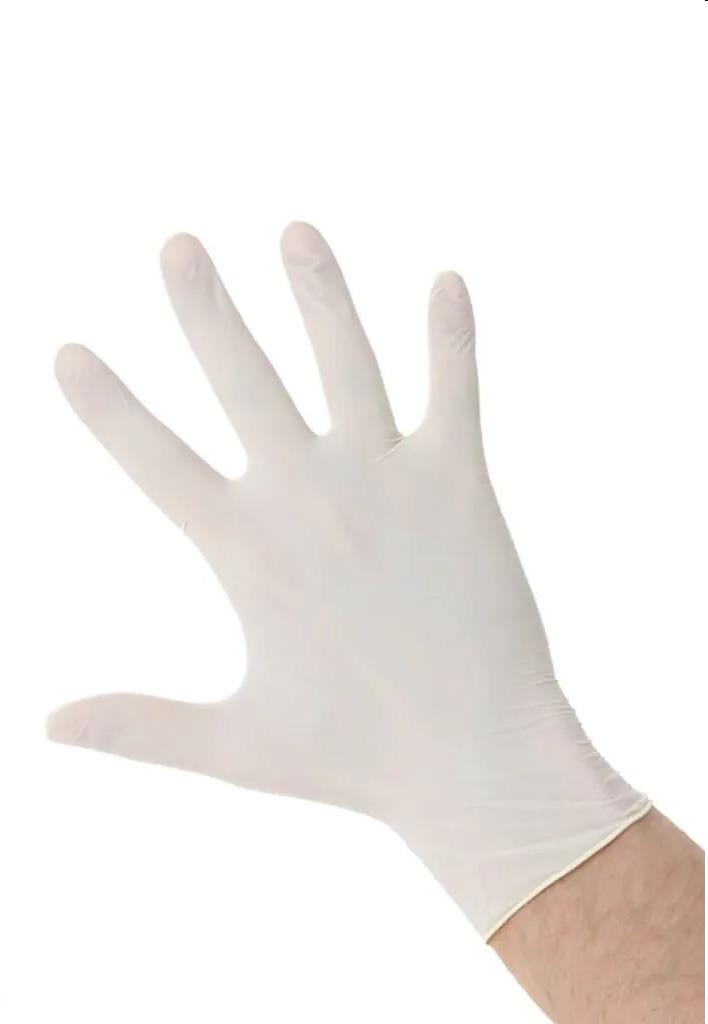 Latex handschoenen ongepoederd wit maat S (100st.)