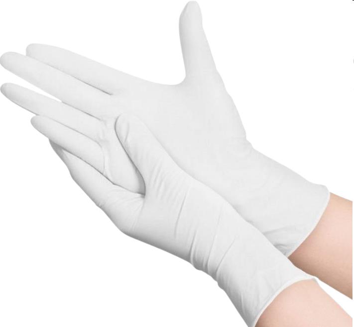 Latex handschoenen ongepoederd wit maat L (100st.)