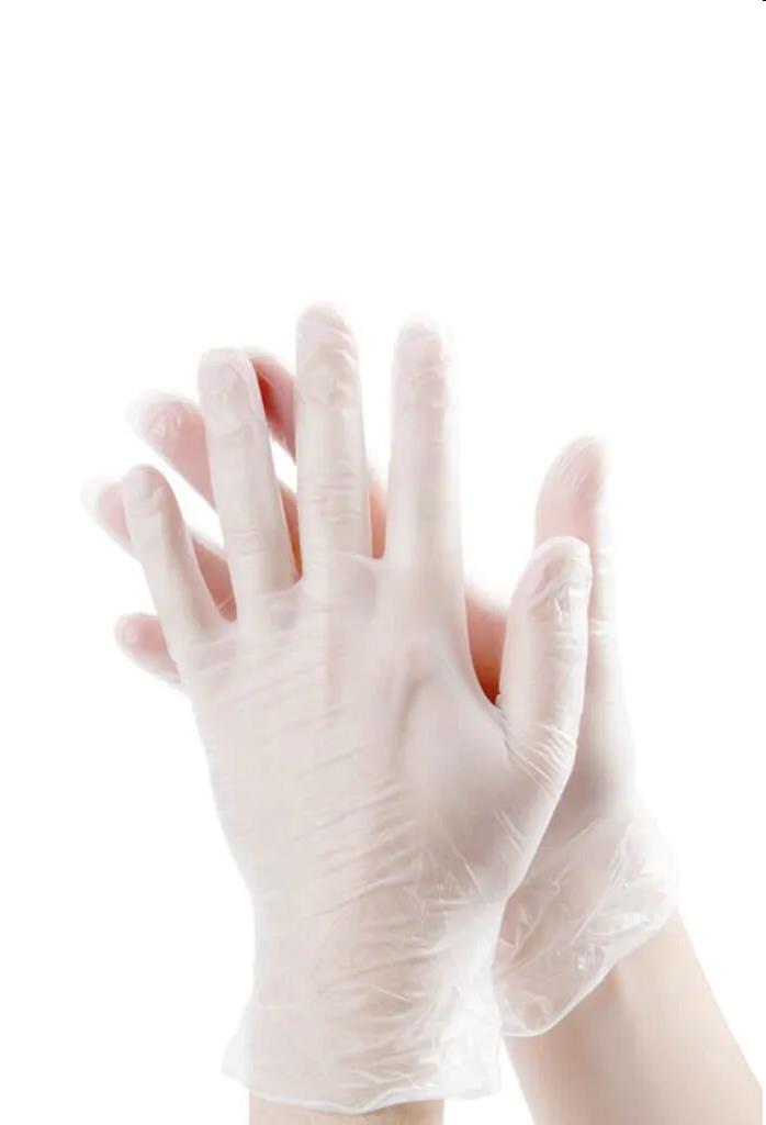 VINYL maat M handschoenen ongepoederd wit (100st.)