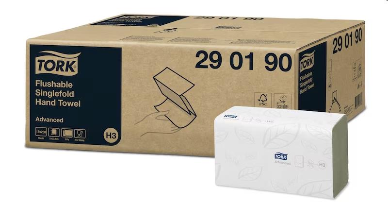 Tork Oplosbare Singlefold Handdoek Advanced 15x250st. Wit (H3)