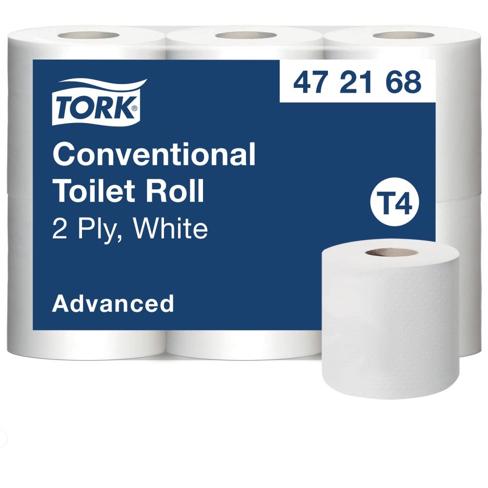 Tork Traditioneel toiletpapier 2 lgs wit 8x6 rol á 400v (T4)