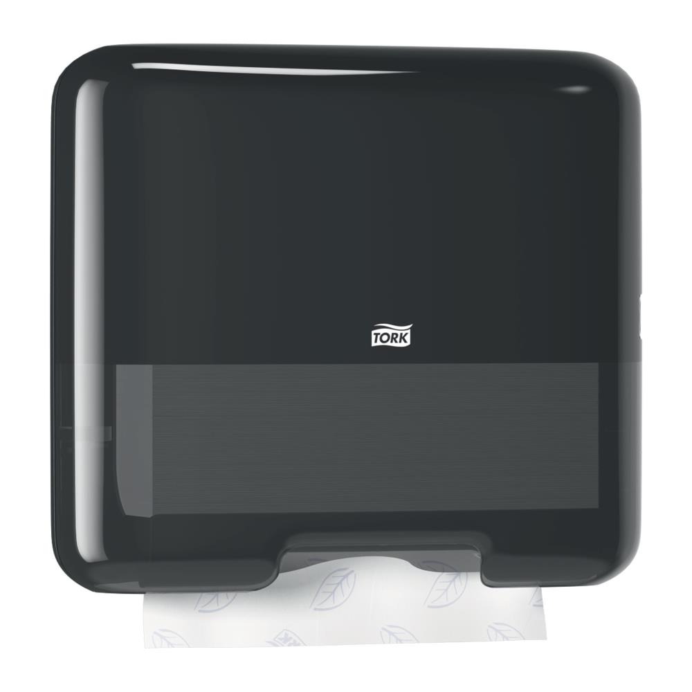 Tork Mini Singlefold Handdoekdispenser Zwart (H3)