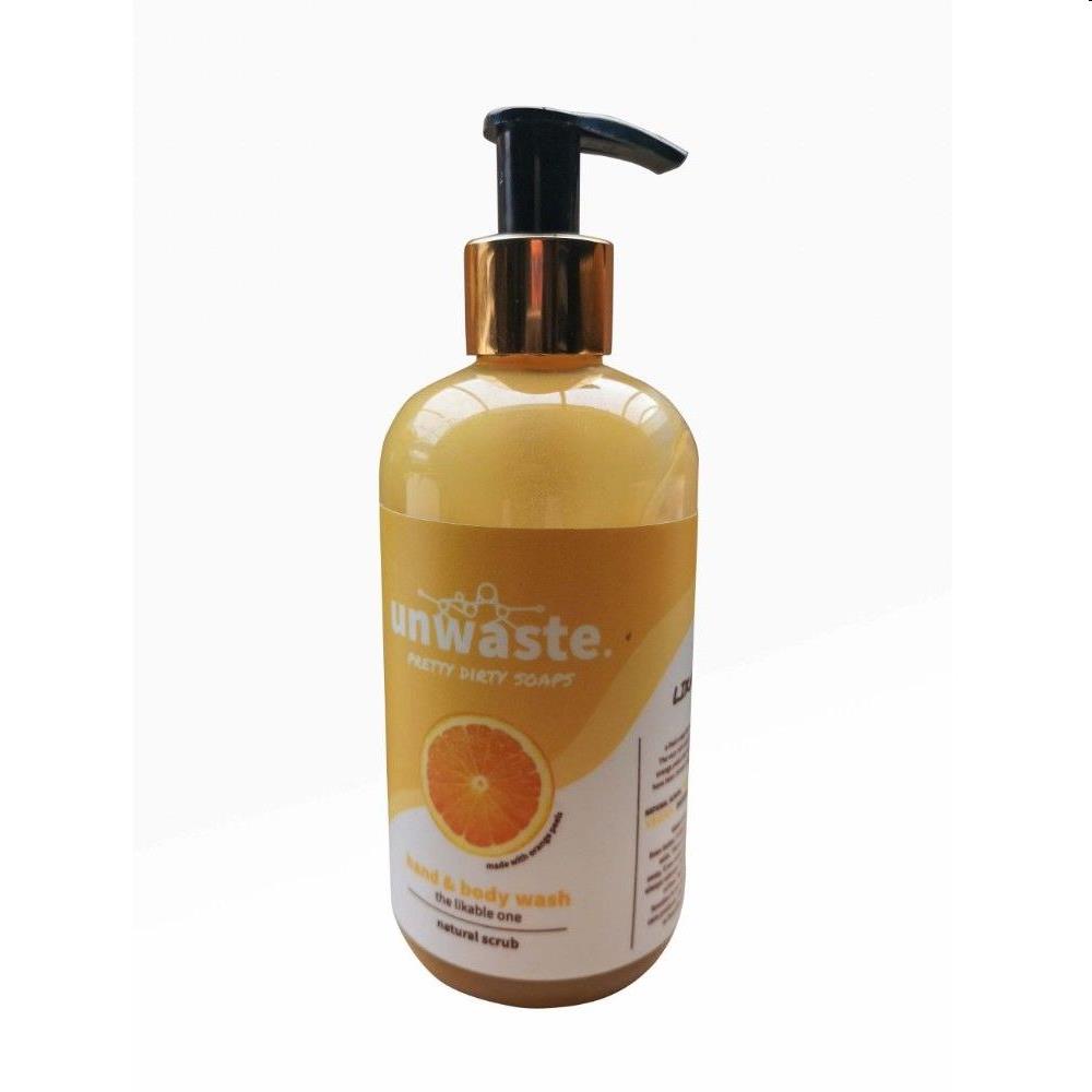 Unwaste Hand & Body wash Sinaasappel schil (500 ml)