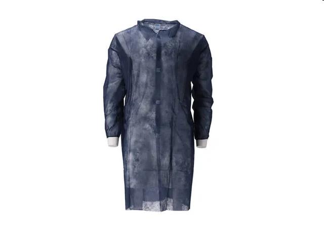 Bezoekersjas blauw XL met drukknopen (50st.)