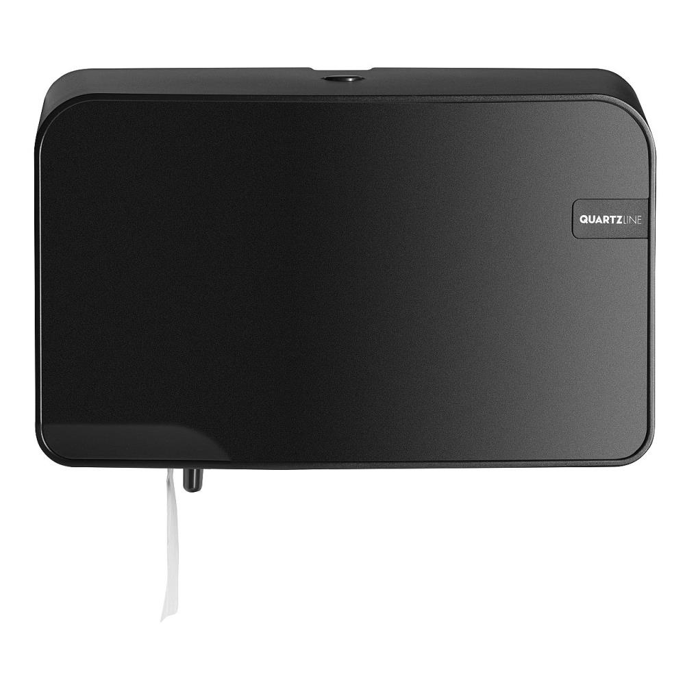 Euro Quartz Black Duo toiletroldispenser Compact rol traditioneel
