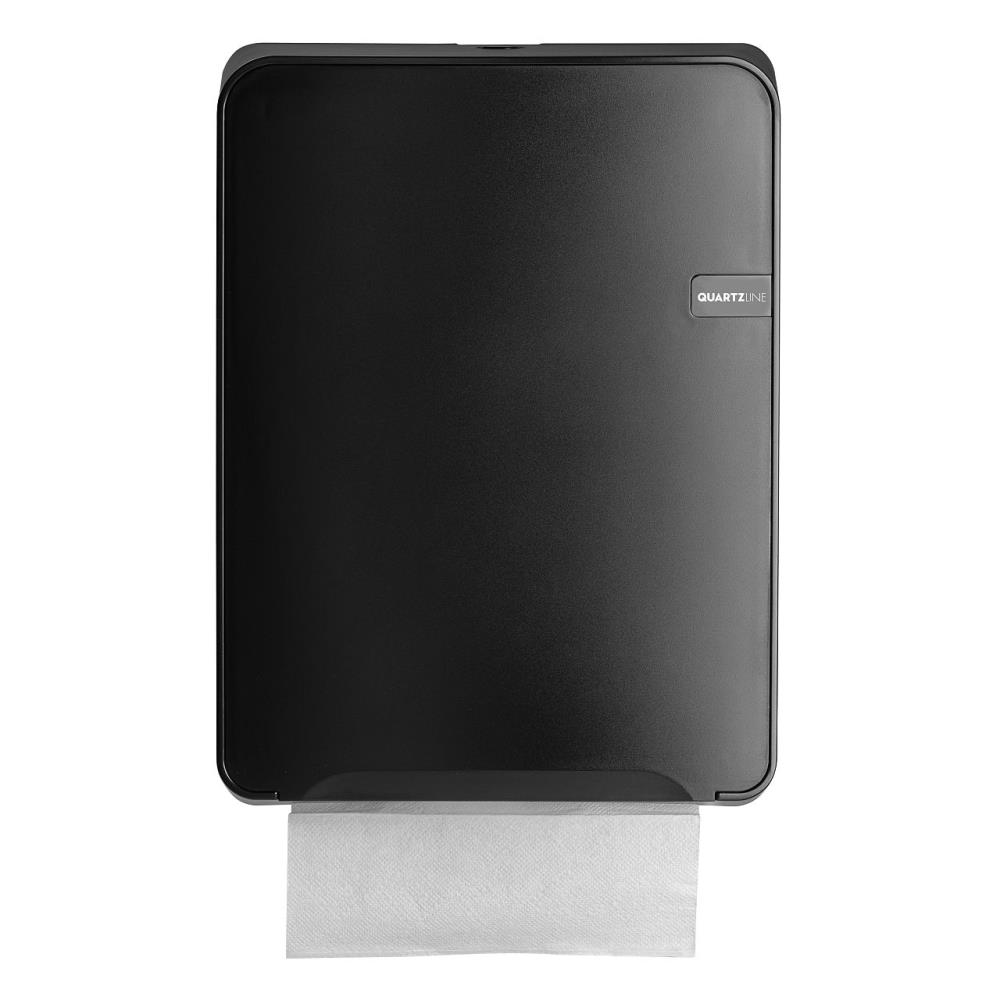 Euro Quartz Black handdoekdispenser Multifold, V-fold