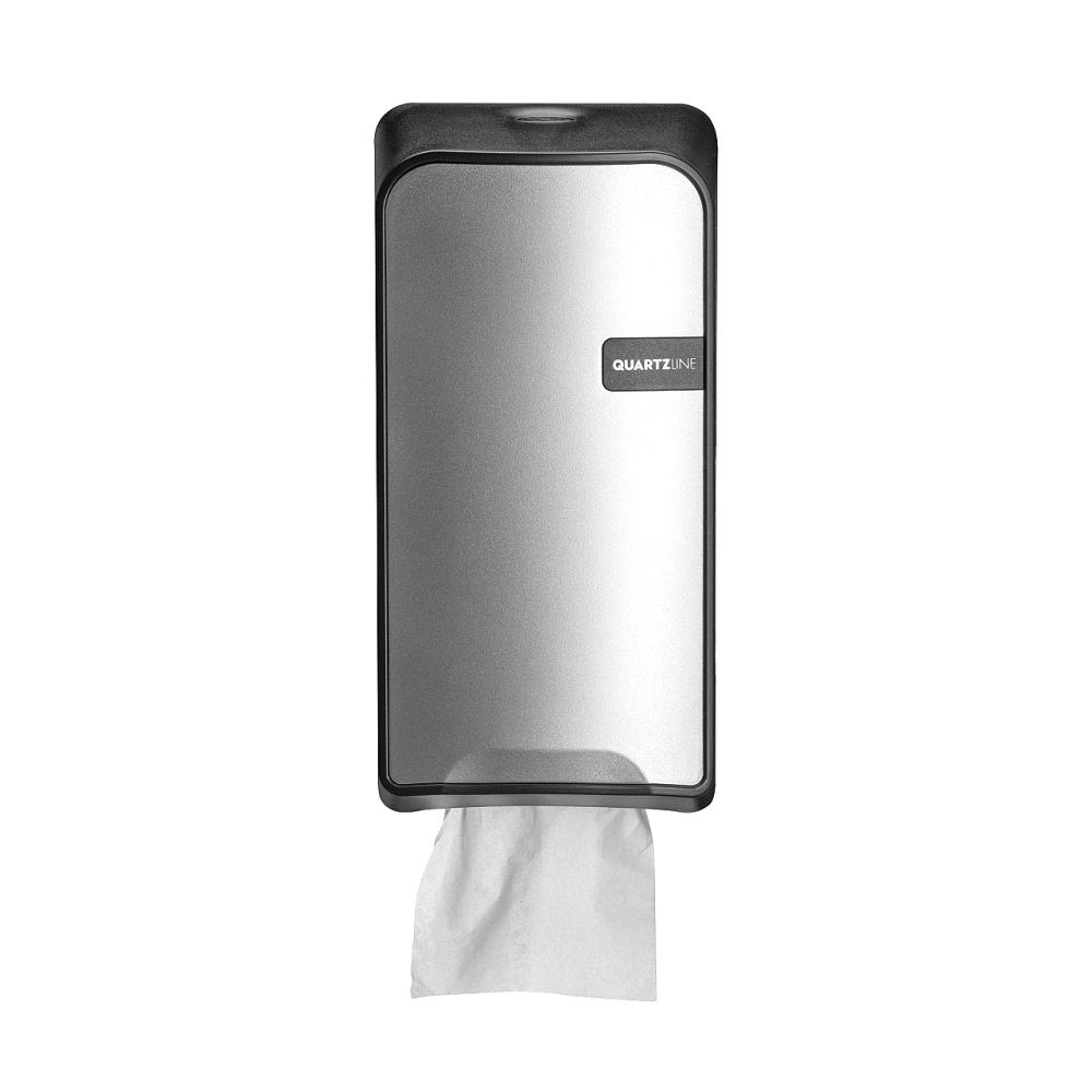 Euro Quartz Silver toiletpapierdispenser Bulkpack