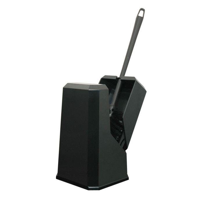 Euro Quartz Black toiletborstelhouder zwart